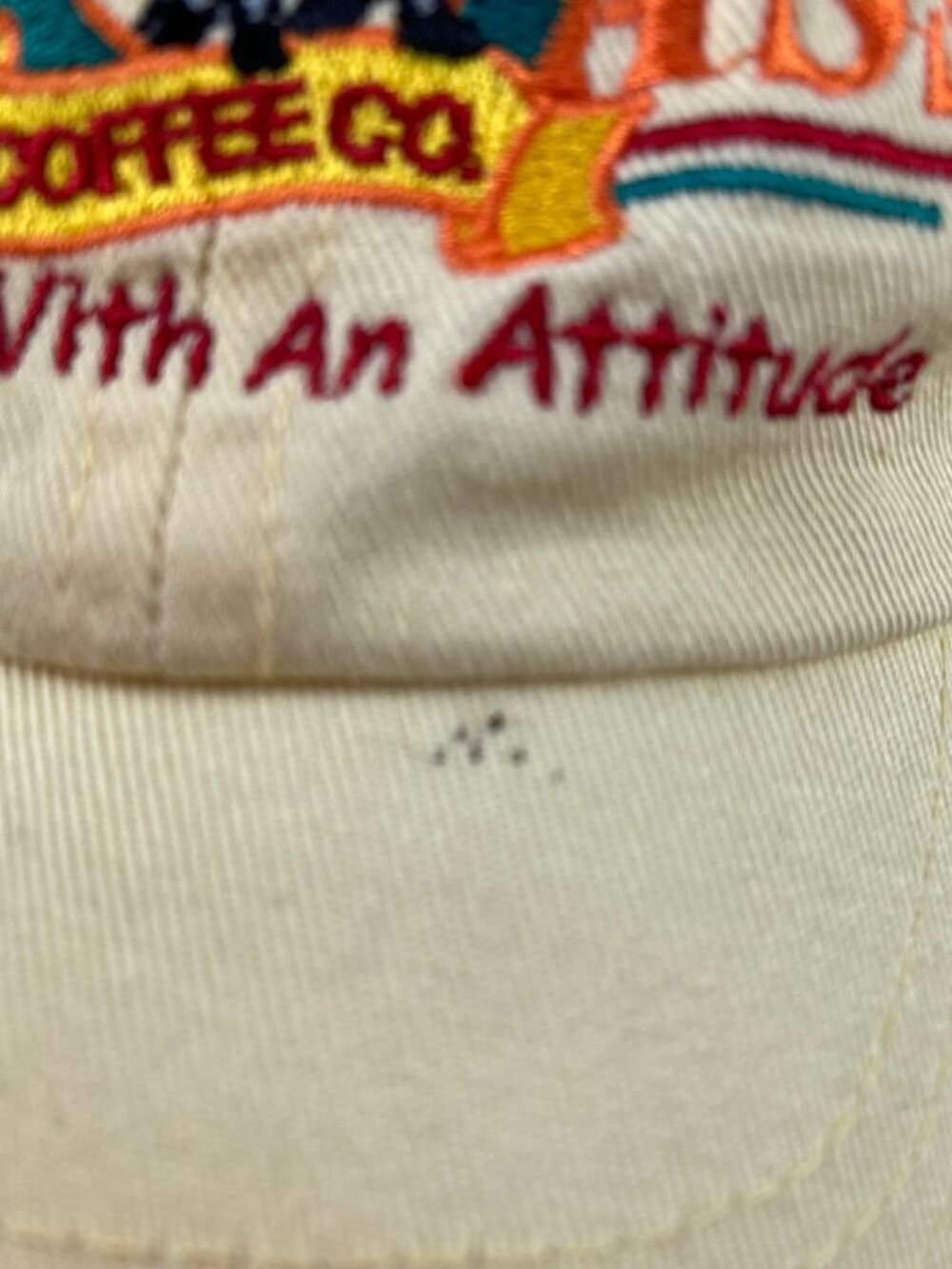 Bad Ass Coffee Co Hat Yellow Cotton Adjustable Strapback Donkey Logo Cap Hawaii - Picture 3 of 5